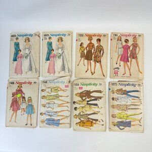 Simplicity Lot of 8 Vintage Sewing Patterns 6825 7313 7161 7954‎ 6975 7466 7548